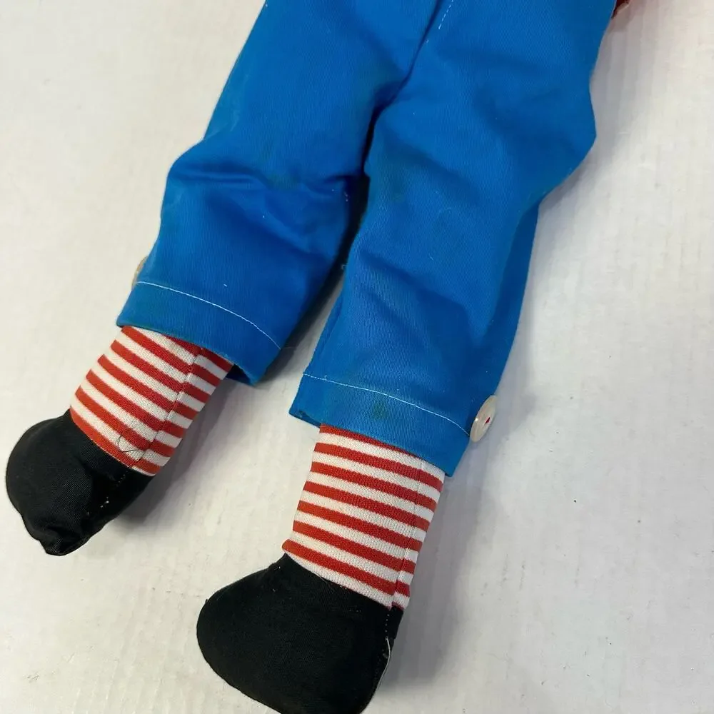 Vintage Raggedy Andy Cloth Rag Doll Handmade Hat 20
